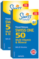 Swiss Natural Swiss One 50 Time Release Multi - 72 + 72 Caplets (2 For Deal)