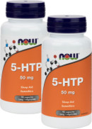 Now 5-HTP 50mg - 90 + 90 Caps (2 For Deal)
