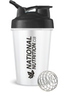 National Nutrition Shaker + Mixer Ball & Carrying Toggle (Black BPA Free) - 450ml