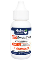 Naka Pro Emulsified Vitamin D + Vitamin K2 1,000iu - 30ml