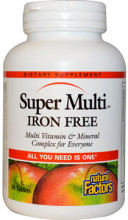 Natural Factors Super Multi Iron Free - 90 Tabs