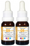 Prairie Naturals Vitamin D3 1,000iu - 15 + 15ml (2 For Deal)