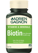 Adrien Gagnon Biotin Ultra-Strength 10,000mcg - 45 Softgels