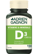 Vitamin D3 1,000iu - 150 Softgels - Adrien Gagnon