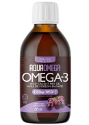 AquaOmega High DHA Omega-3 4,500mg (Grape) - 225ml
