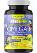 AquaOmega Kids Omega-3 High DHA Gummies 260mg (Lemon Sugar Free) - 60 Gummies