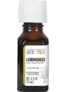 Aura Cacia Lemongrass Pure Essential Oil (Revitalizing) - 15ml