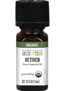 Aura Cacia Organic Vetiver Pure Essential Oil (Grounding) - 7.4ml
