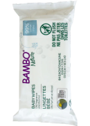 Water Based Biodegradable Wet Wipes - 64 Wipes - Bambo Nature