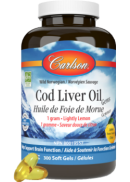 Carlson Laboratories Cod Liver Oil 1,000mg (Lemon) - 300 Softgels