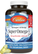 Carlson Laboratories Super Omega-3 Gems Fish Oil - 100 + 30 Softgels BONUS