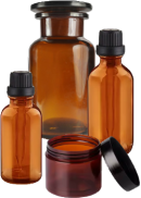 Aromapathic Labs DIY Amber Glass Gift Pack - 1 x 30ml Dropper Bottle, 1 X 100ml Dropper Bottle, 1 x 20ml Amber Glass Cream Jar, 1 x 125ml Apothecary Bottle