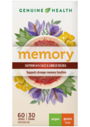Genuine Health Memory (Saffron & Ginkgo Biloba) - 60 Caps