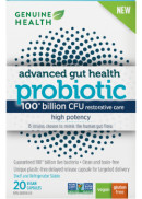 Genuine Health Advanced Gut Health Probiotic High Potency (100 Billion CFU) - 20 V-Caps