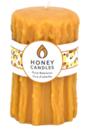 Honey Candles Pure Beeswax Candle Heritage Drip 5" x 3.25" Pillar
