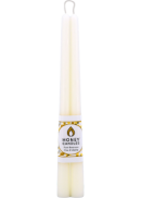 Honey Candles Pure Beeswax Candle Taper Pairs (Pearl) - 12 Inches x 2