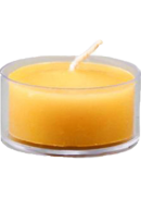 Honey Candles Pure Beeswax Candle Tea Light (Natural) With Clear Plastic Cup