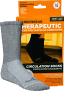 Incrediwear Inc Circulation Socks (Crew Height, Grey, LG) - 1 Pair