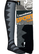 Incrediwear Inc Thin Sport Socks (Knee High, Black, Med) - 1 Pair