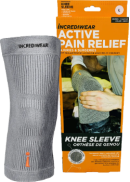 Incrediwear Inc Unisex Knee Sleeve (Grey, LG) - 1 Sleeve