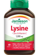 Jamieson Lysine + Zinc & Vitamin C 1,000mg - 60 Caps