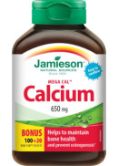 Jamieson Mega Cal Calcium 650mg - 100 + 20 Tabs BONUS