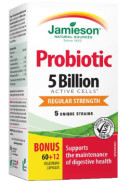 Jamieson Probiotic 5 Billion Regular Strength - 60 + 12 V-Caps BONUS