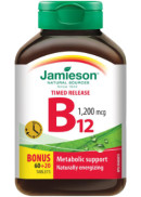 Jamieson Vitamin B-12 (Methylcobalamin) 1,200mcg Timed Release - 60 + 20 Tabs BONUS