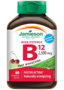 Jamieson Vitamin B-12 (Methylcobalamin) 2,500mcg - 60 Sublingual Tabs