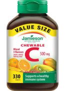 Jamieson Vitamin C Chewable 500mg (Mixed Fruit) - 330 Tabs