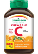 Jamieson Vitamin C Chewable 500mg (Tangy Orange) - 100 + 20 Tabs BONUS
