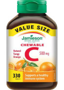 Jamieson Vitamin C Chewable 500mg (Tangy Orange) - 330 Tabs