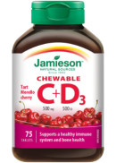 Jamieson Vitamin C 500mg & Vitamin D 500iu (Morello Cherry) - 75 Tabs