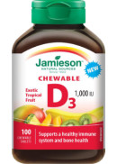 Jamieson Vitamin D Chewable 1,000iu (Tropical Fruit) - 100 Chew Tabs