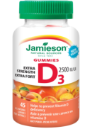 Jamieson Extra Strength D3 2,500iu (Juicy Peach) - 45 Gummies