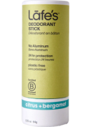 Lafe’s Body Care Deodorant Plastic-Free Stick (Citrus & Bergamot) - 64g