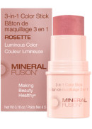 Mineral Fusion 3-In-1 Color Stick (Rosette-Pale Pink With Shimmer) - 5g