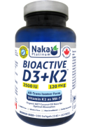 Naka Bioactive D3 + K2 (Mk-7 Form) 2,500iu + 120 mcg - 300 Softgels