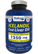 Naka Icelandic Cod Liver Oil 1250mg - 160 Softgels