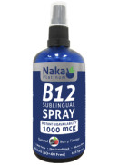 Naka Platinum Pro B-12 Sublingual Spray 1,000mcg (Natural Berry) - 60 + 40ml BONUS