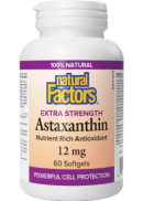 Natural Factors Astaxanthin Extra Strength 12mg - 60 Softgels