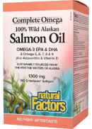 Natural Factors CompleteOmega Salmon Oil 1,300mg - 180 Clear Enteric Softgels