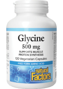 Natural Factors Glycine 500mg - 120 V-Caps