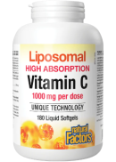 Natural Factors Liposomal High Absorption Vitamin C 1,000mg - 180 Liquid Softgels