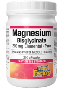 Natural Factors Magnesium Bisglycinate 200mg Pure - 290g