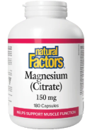 Natural Factors Magnesium Citrate 150mg - 180 Caps