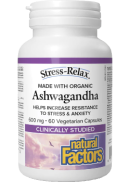Natural Factors Stress-Relax Ashwaganda 600mg - 60 V-Caps