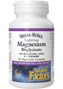 Natural Factors Stress-Relax Nighttime Magnesium Bisglycinate - 90 V-Caps