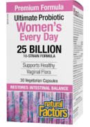 Natural Factors Ultimate Probiotic Women's Every Day 25 Billion - 30 V-Caps