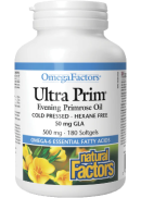 Natural Factors Ultra Prim Evening Primrose Oil 500mg - 180 Softgels